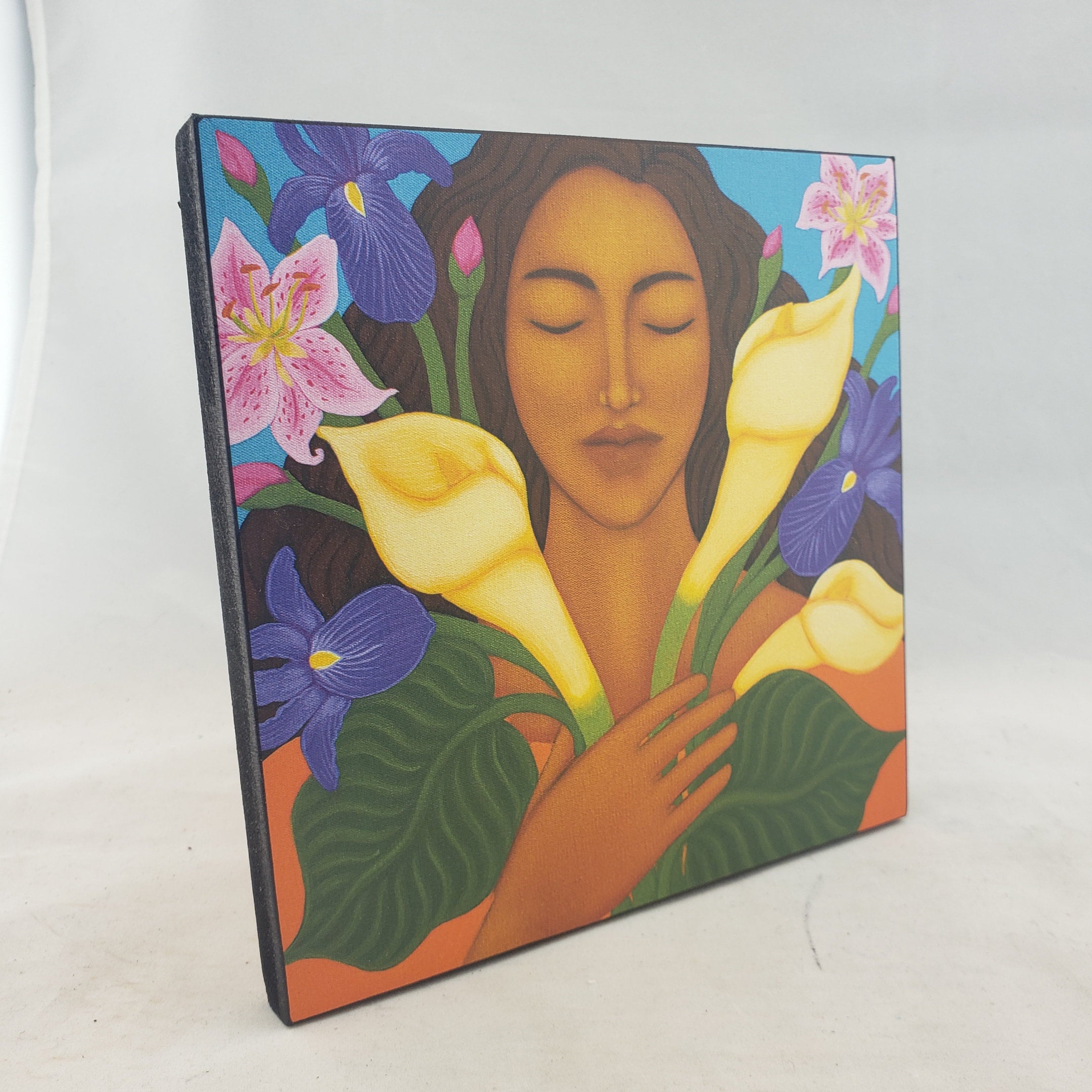 Flower Seller Mexican Folk Art Inspired Print of original Painting